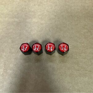 Honda Red Valve Stem Caps set of 4
